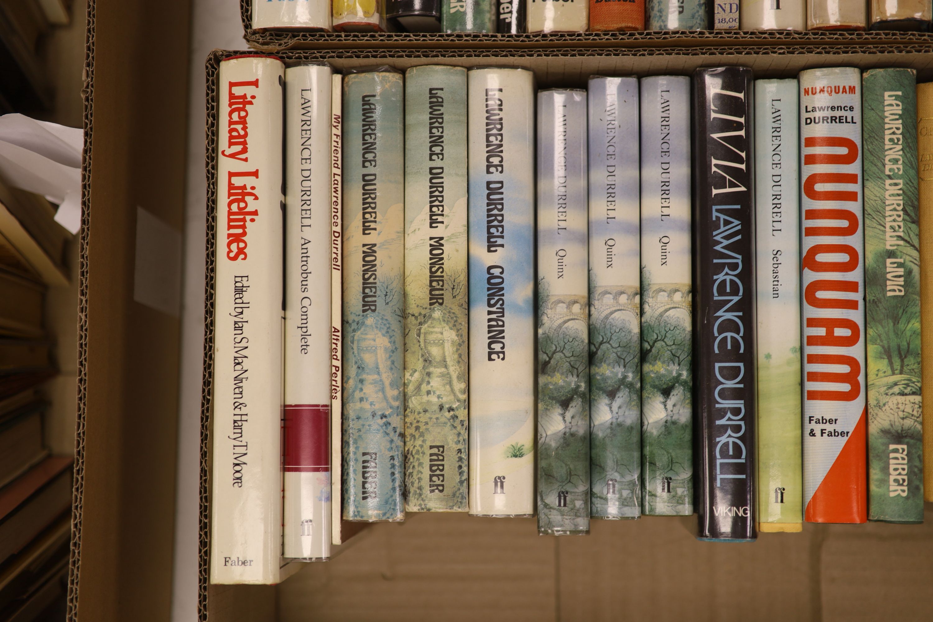 Durrell, Lawrence. Bitter Lemons (1957); Balthazar (1958); Spirit of Place (1969); together with others by this author, almost all first editions in d/wrappers